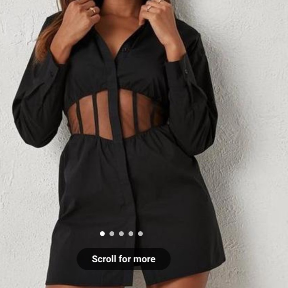 New: Dani Michelle X Misguided Mesh Corset Dress - Picture 4 of 5